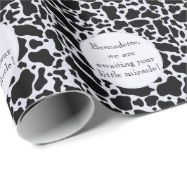 Papel De Presente Preto-branco no texto do animal Fazenda Impressão 