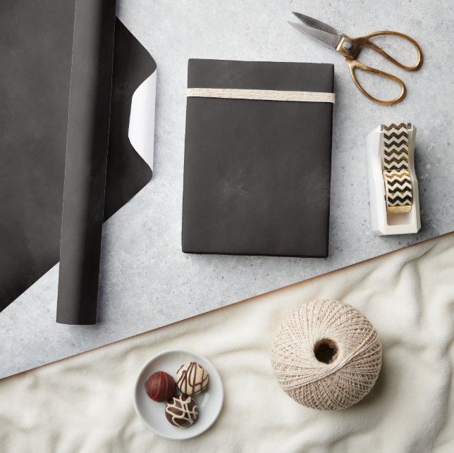 Papel De Presente Preto Chic (Artesanato)