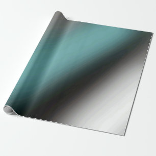 Papel De Presente Preto Cinza e Gradiente de Teal Moderno e Elegante