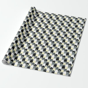 Papel De Presente Preto, cinza, fêmur amarelo