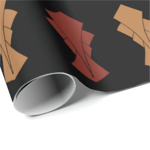 Papel De Presente Preto Dourado e rabo de ferrugem