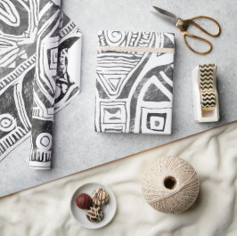 Papel De Presente Preto e Branco