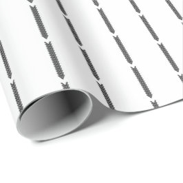 Papel De Presente Preto e branco minimalista escandinavo