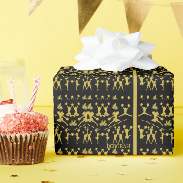 Papel De Presente Preto e Dourado (Festa de aniversário)