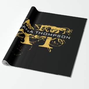 Papel De Presente Preto e Dourado, preto, aflitos modernos