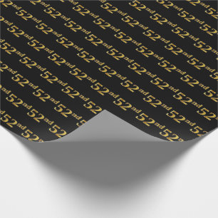 Papel De Presente Preto, evento do ouro 52nd do falso
