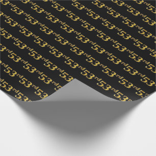 Papel De Presente Preto, evento do ouro 53rd do falso