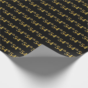 Papel De Presente Preto, evento do ouro 54th do falso