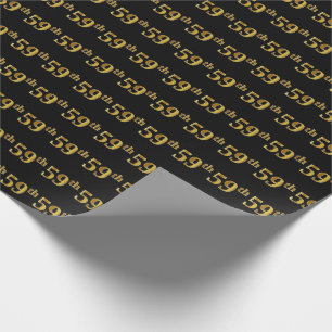 Papel De Presente Preto, evento do ouro 59th do falso