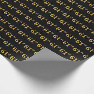 Papel De Presente Preto, evento do ouro 61st do falso