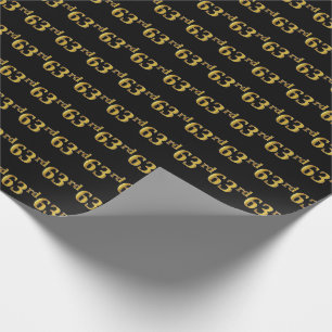 Papel De Presente Preto, evento do ouro 63rd do falso