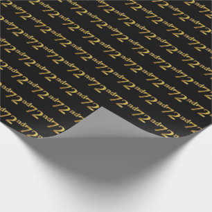Papel De Presente Preto, evento do ouro 72nd do falso