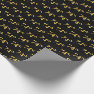 Papel De Presente Preto, evento do ouro 74th do falso
