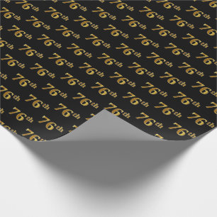 Papel De Presente Preto, evento do ouro 76th do falso