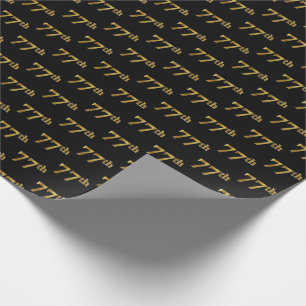 Papel De Presente Preto, evento do ouro 77th do falso