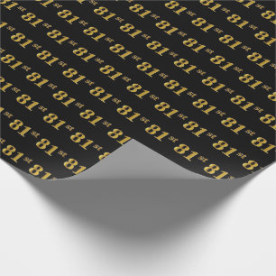 Papel De Presente Preto, evento do ouro 81st do falso