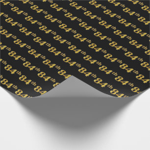 Papel De Presente Preto, evento do ouro 84th do falso