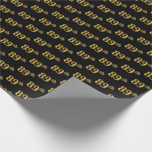 Papel De Presente Preto, evento do ouro 89th do falso (Oitenta-Nono)