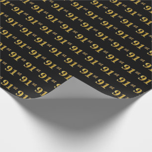 Papel De Presente Preto, evento do ouro 91st do falso