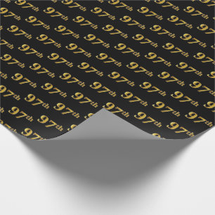 Papel De Presente Preto, evento do ouro 97th do falso