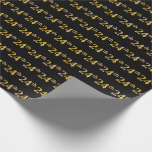 Papel De Presente Preto, evento do ouro do falso 24o (vigésimo