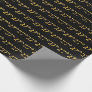 Papel De Presente Preto, evento do ouro do falso 27o (vigésimo