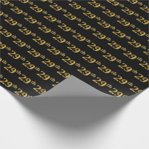 Papel De Presente Preto, evento do ouro do falso 29o (vigésimo nono