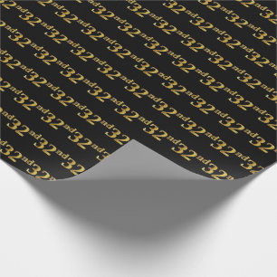 Papel De Presente Preto, evento do ouro do falso 3ò (trigésimo