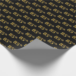 Papel De Presente Preto, evento do ouro do falso 85th