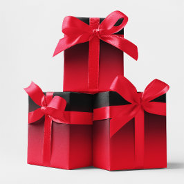 Papel De Presente Preto Moderno e Vermelho Ombre