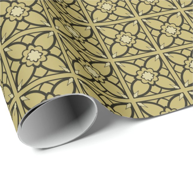 Papel De Presente Preto 'N' Dourado (Ponta do rolo)
