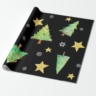 Papel de Presente Preto Único