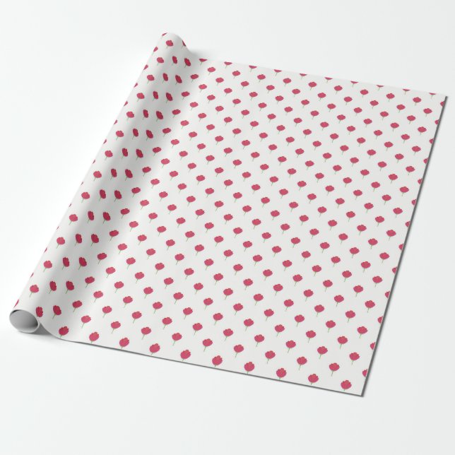 Papel De Presente Pretty lush pink tulips pattern (Desenrolado)