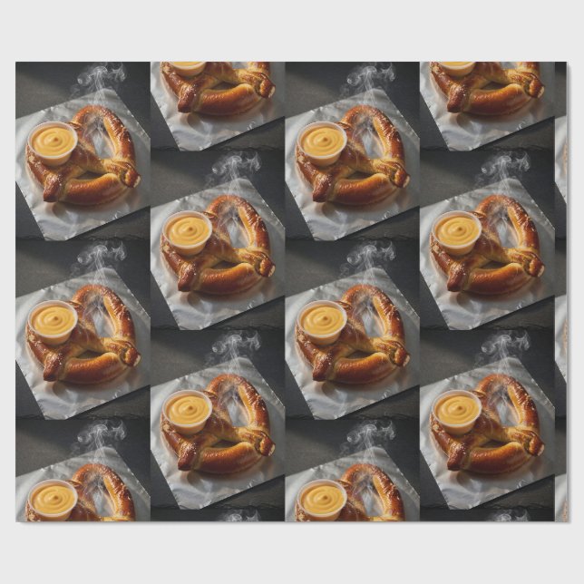 Papel De Presente Pretzel Macio Recém-Assado (Aberto)