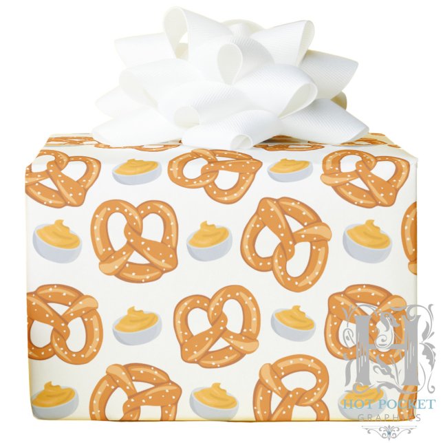 Papel De Presente Pretzels & Cheese Wrapping Paper (Criador carregado)