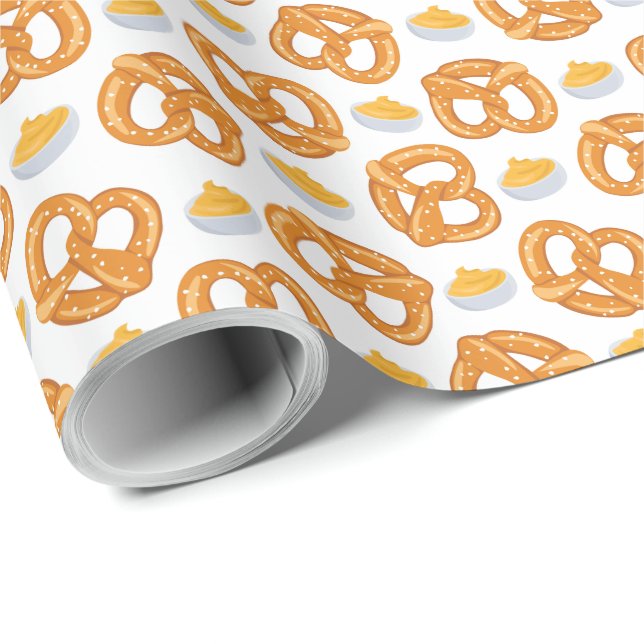 Papel De Presente Pretzels e Queijo (Ponta do rolo)