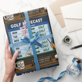 Papel De Presente Previsão de Golfe Dito engraçado para golfista