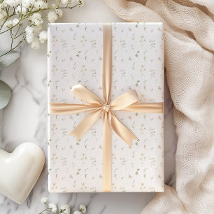 Papel De Presente Primavera Blue Wildflower