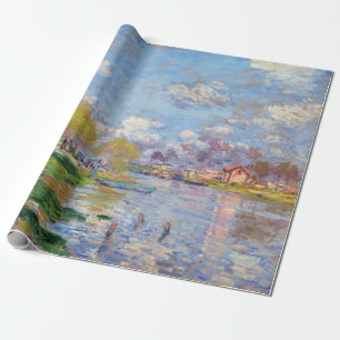Papel De Presente Primavera Claude Monet pelo Sena