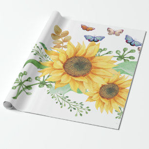 Papel De Presente primavera de girassol