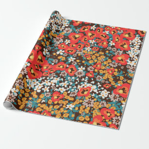 Papel De Presente Primavera de moda floral, vestido de mulher de ver