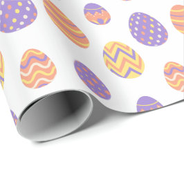 Papel De Presente Primavera de Padrão de Ovos de Páscoa Bonita