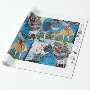PAPEL DE PRESENTE PRIMAVERA E SUMER ART DECO BEAUTY FASHION COSTUME