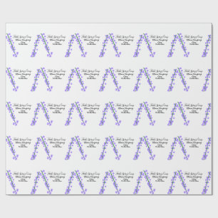 Papel De Presente Primavera fresca flores de lavanda acampamento nom