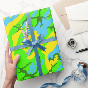 Papel De Presente Primavera Meadow Camo