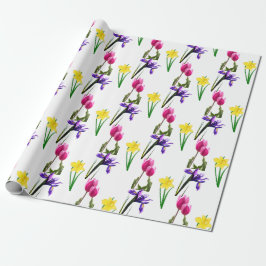 Papel De Presente Primavera Season Flowers Tulip Levanta Artesanato