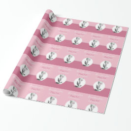 Papel De Presente Primeira Comunhão da Netas em Rosa, Cálice