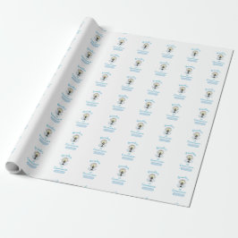 Papel De Presente Primeira Comunhão do Neto, Xícara Azul