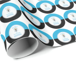 Papel De Presente Primeira Comunhão, Taça Azul