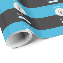 Papel De Presente Primeira Comunhão, Taça Azul